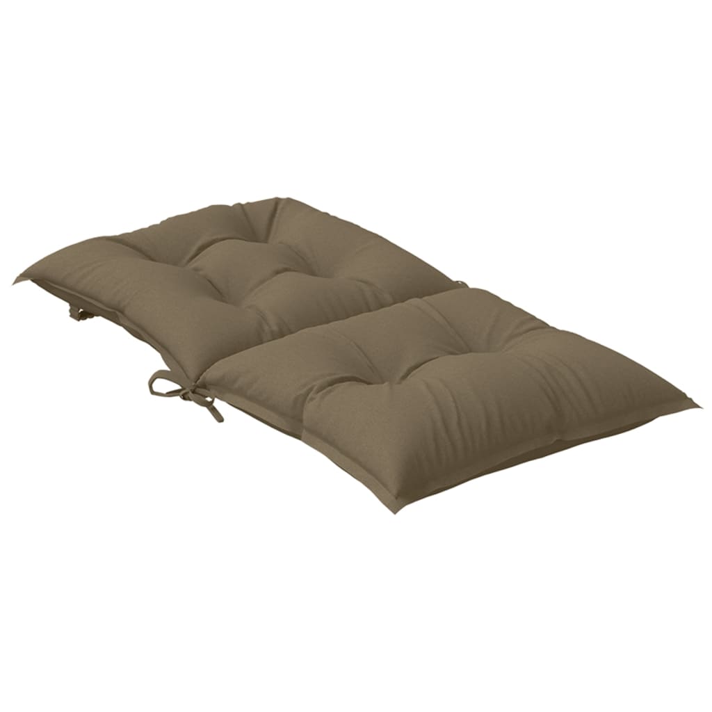 vidaXL Coussins de chaise longue 6 pcs Tissu méli-mélo taupe 100x50x7 cm