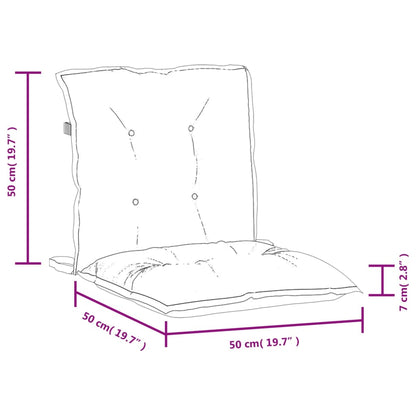 vidaXL Coussins de chaise longue 6 pcs Tissu méli-mélo taupe 100x50x7 cm
