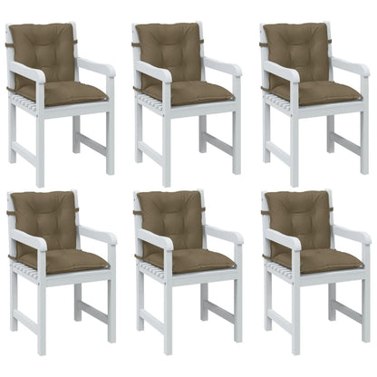 vidaXL Coussins de chaise longue 6 pcs Tissu méli-mélo taupe 100x50x7 cm