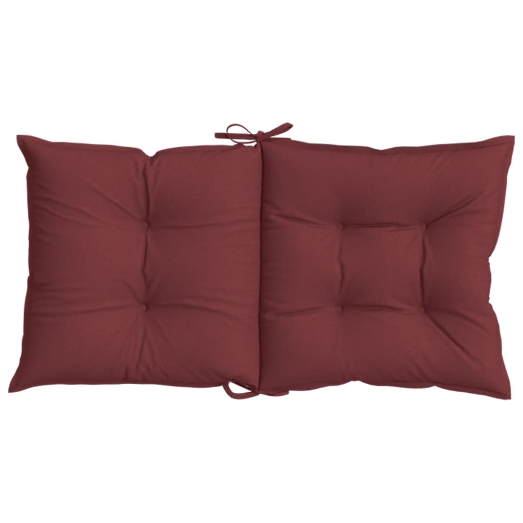 vidaXL Niedriglehner-Auflagen 2 Stk. Melange Weinrot 100x50x7 cm Stoff