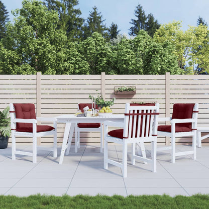 vidaXL Coussins de dossier bas 4 pcs Rouge bordeaux chiné 100x50x7 cm Tissu