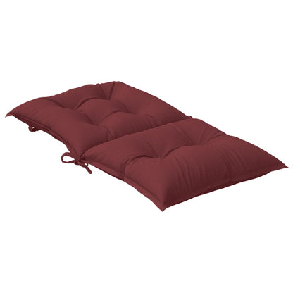 vidaXL Coussins de dossier bas 4 pcs Rouge bordeaux chiné 100x50x7 cm Tissu