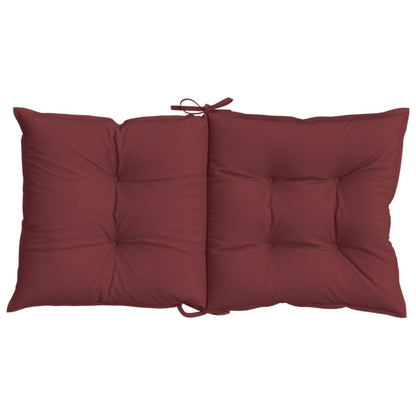 vidaXL Coussins de dossier bas 4 pcs Rouge bordeaux chiné 100x50x7 cm Tissu