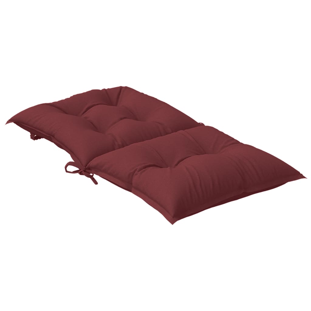 vidaXL Niedriglehner-Auflagen 6 Stk. Melange Weinrot 100x50x7 cm Stoff