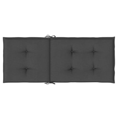 vidaXL Hochlehner-Auflagen 2 Stk. Melange Anthrazit 120x50x4 cm Stoff