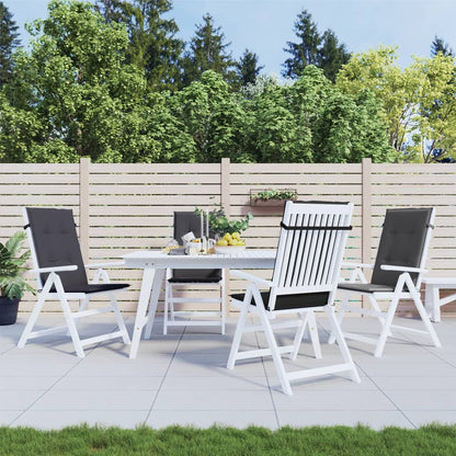 vidaXL Coussins pour chaises à dossier haut 4 pcs Mélange anthracite 120x50x4 cm Tissu