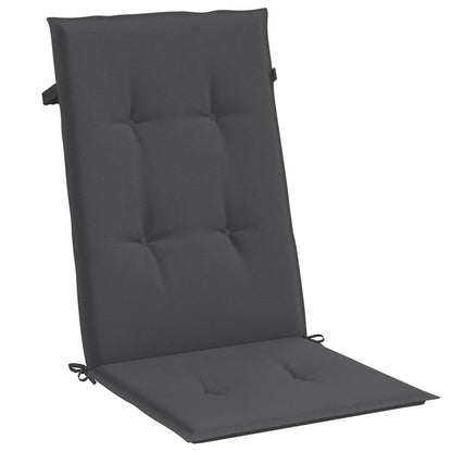 vidaXL Coussins pour chaises à dossier haut 4 pcs Mélange anthracite 120x50x4 cm Tissu