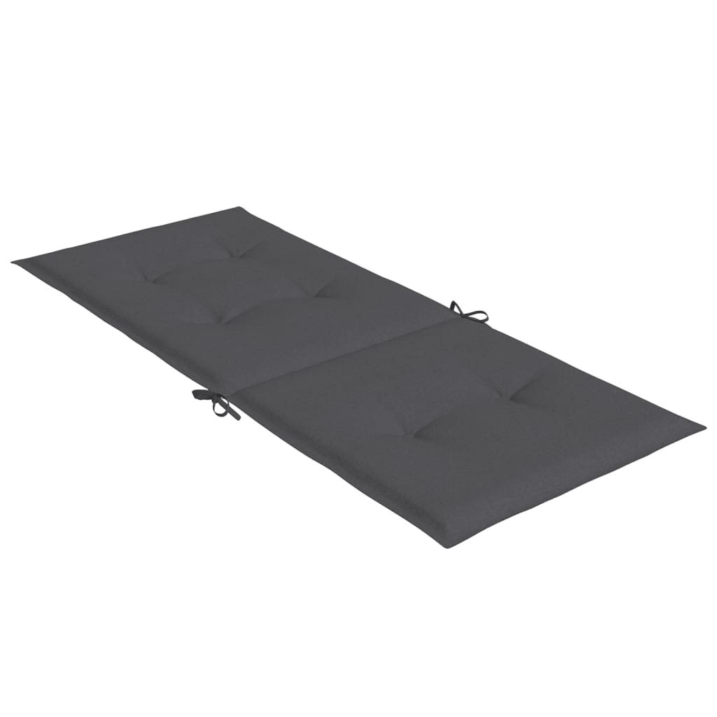 vidaXL Coussins pour chaises à dossier haut 4 pcs Mélange anthracite 120x50x4 cm Tissu