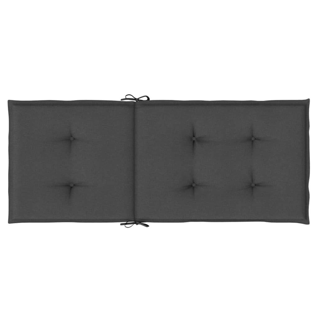 vidaXL Coussins pour chaises à dossier haut 4 pcs Mélange anthracite 120x50x4 cm Tissu