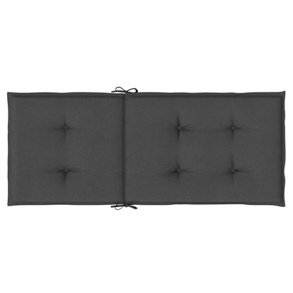 vidaXL Coussins pour chaises à dossier haut 4 pcs Mélange anthracite 120x50x4 cm Tissu