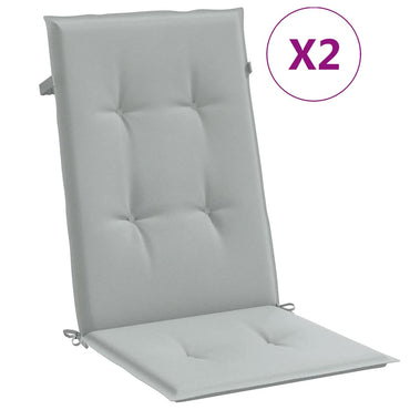 vidaXL Coussins pour chaises à dossier haut 2 pcs Gris clair chiné 120x50x4 cm Tissu