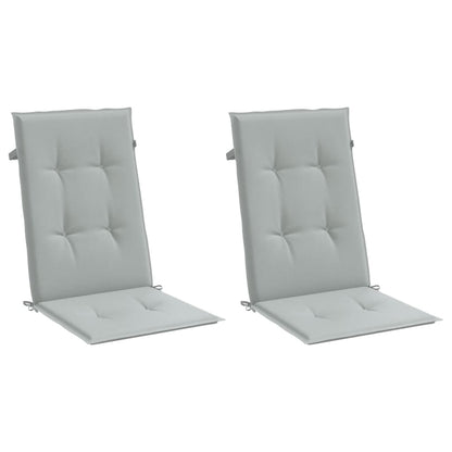 vidaXL Coussins pour chaises à dossier haut 2 pcs Gris clair chiné 120x50x4 cm Tissu