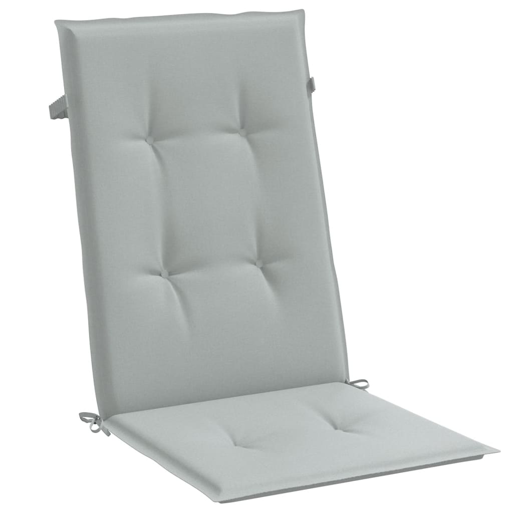 vidaXL Coussins pour chaises à dossier haut 2 pcs Gris clair chiné 120x50x4 cm Tissu