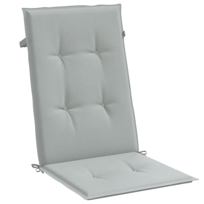 vidaXL Coussins pour chaises à dossier haut 2 pcs Gris clair chiné 120x50x4 cm Tissu