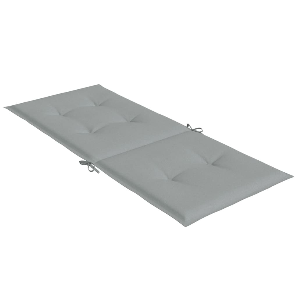 vidaXL Coussins pour chaises à dossier haut 2 pcs Gris clair chiné 120x50x4 cm Tissu