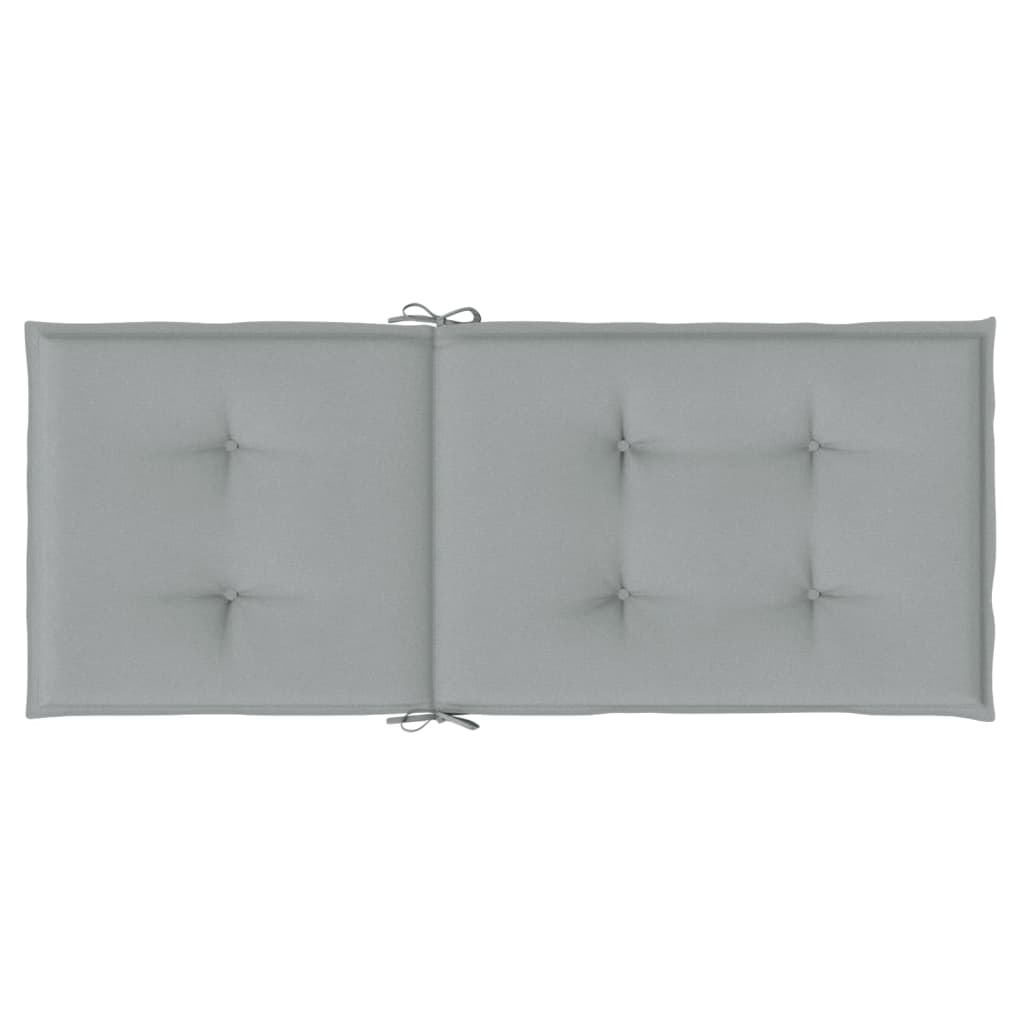 vidaXL Coussins pour chaises à dossier haut 2 pcs Gris clair chiné 120x50x4 cm Tissu