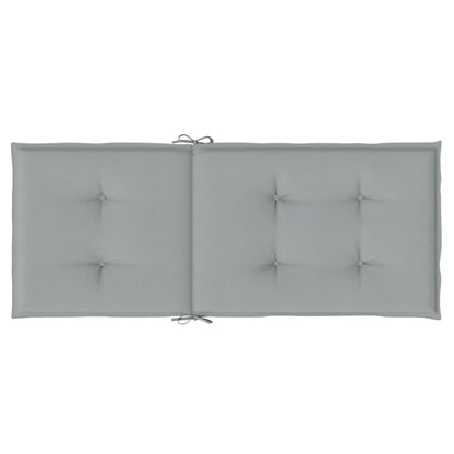 vidaXL Coussins pour chaises à dossier haut 2 pcs Gris clair chiné 120x50x4 cm Tissu