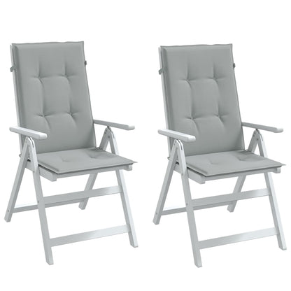 vidaXL Coussins pour chaises à dossier haut 2 pcs Gris clair chiné 120x50x4 cm Tissu