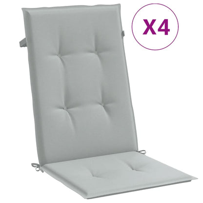 vidaXL Coussins de dossier haut 4 pcs Mélange Gris clair 120x50x4 cm Tissu
