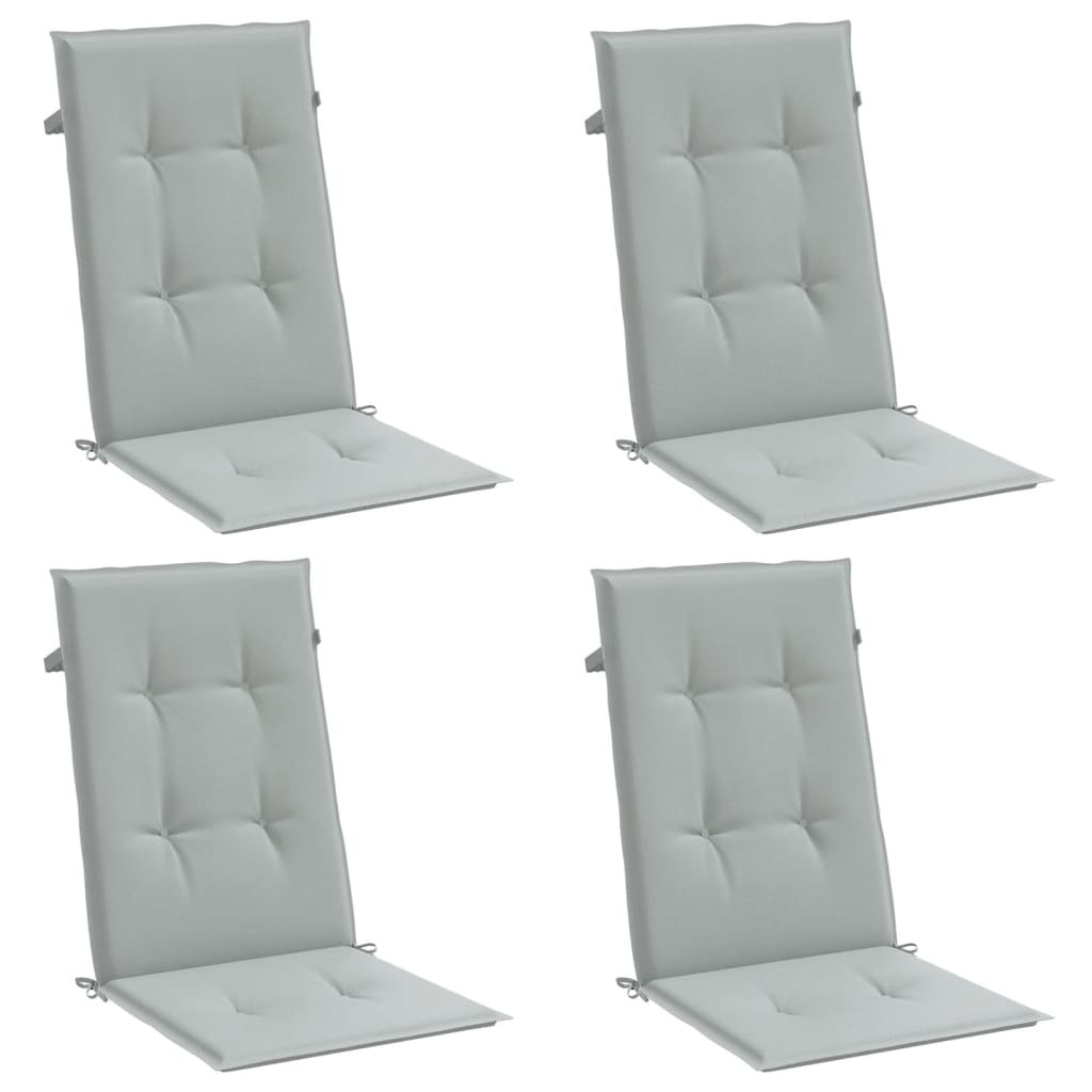 vidaXL Coussins de dossier haut 4 pcs Mélange Gris clair 120x50x4 cm Tissu