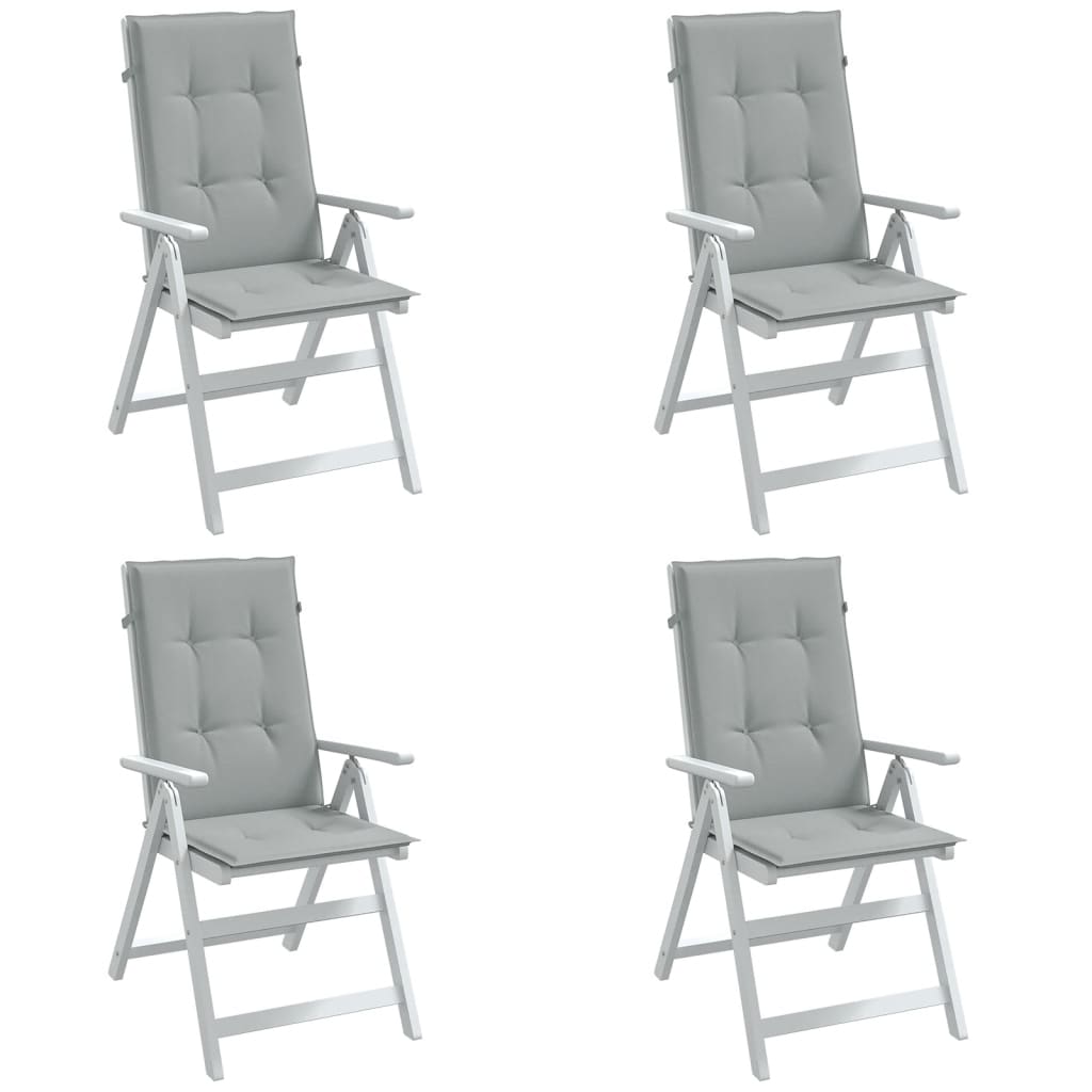 vidaXL Coussins de dossier haut 4 pcs Mélange Gris clair 120x50x4 cm Tissu