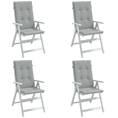 vidaXL Coussins de dossier haut 4 pcs Mélange Gris clair 120x50x4 cm Tissu