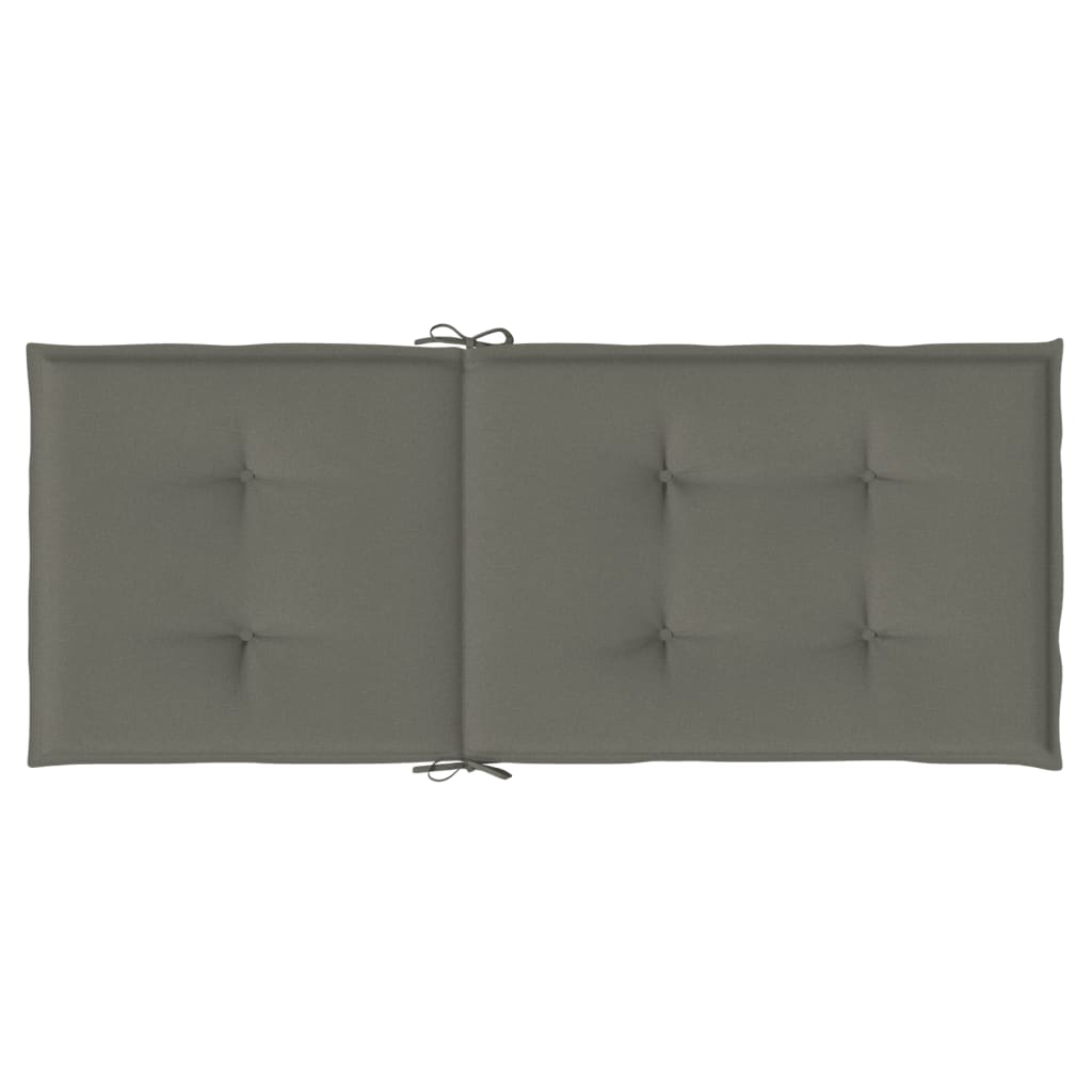 vidaXL Coussins de dossier haut 6 pcs. Mélange gris foncé 120x50x4 cm Tissu