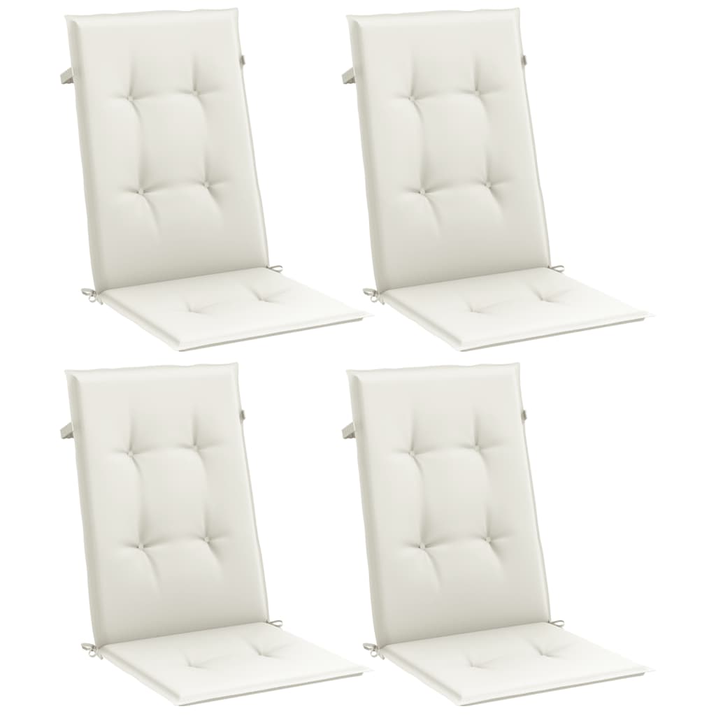Coussins de chaise haute vidaXL 4 pcs Crème chiné 120x50x4 cm Tissu