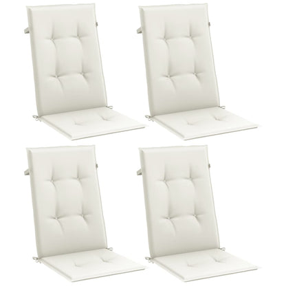 Coussins de chaise haute vidaXL 4 pcs Crème chiné 120x50x4 cm Tissu