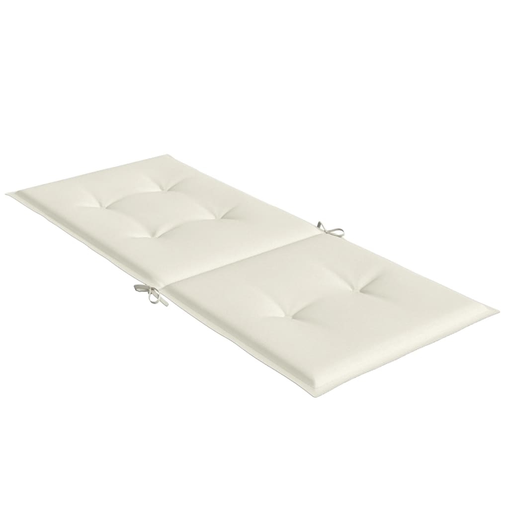 Coussins de chaise haute vidaXL 4 pcs Crème chiné 120x50x4 cm Tissu