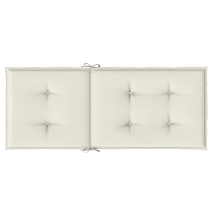 Coussins de chaise haute vidaXL 4 pcs Crème chiné 120x50x4 cm Tissu