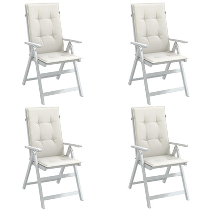 Coussins de chaise haute vidaXL 4 pcs Crème chiné 120x50x4 cm Tissu