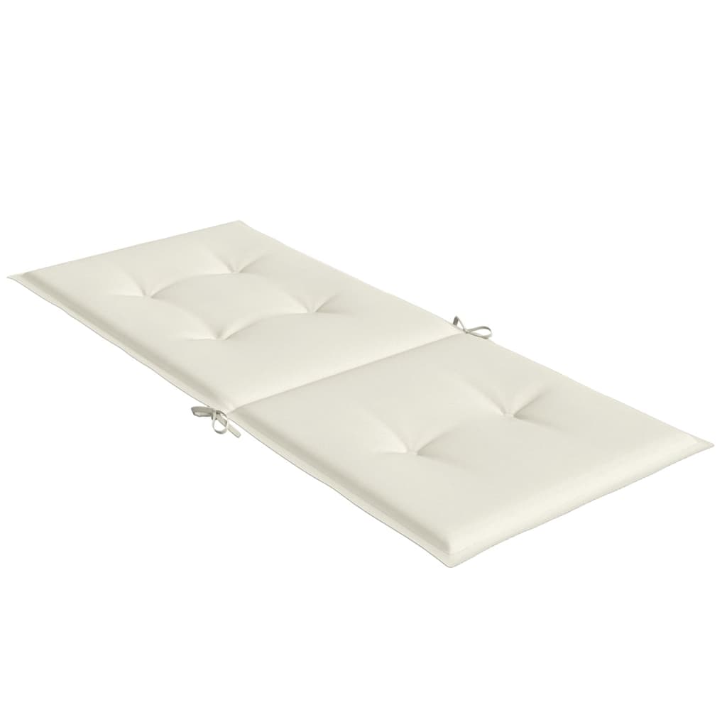 vidaXL Coussins de dossier haut 6 pcs Crème mélangée 120x50x4 cm Tissu