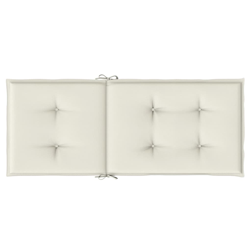 vidaXL Coussins de dossier haut 6 pcs Crème mélangée 120x50x4 cm Tissu