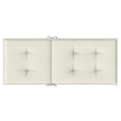 vidaXL Coussins de dossier haut 6 pcs Crème mélangée 120x50x4 cm Tissu