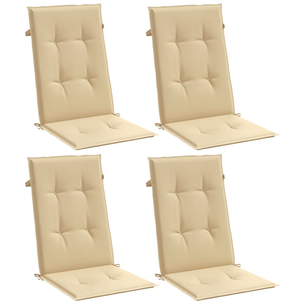 vidaXL Coussins de dossier haut 4 pcs Mélange beige 120x50x4 cm Tissu