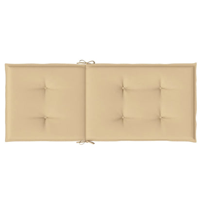 vidaXL Coussins de dossier haut 4 pcs Mélange beige 120x50x4 cm Tissu