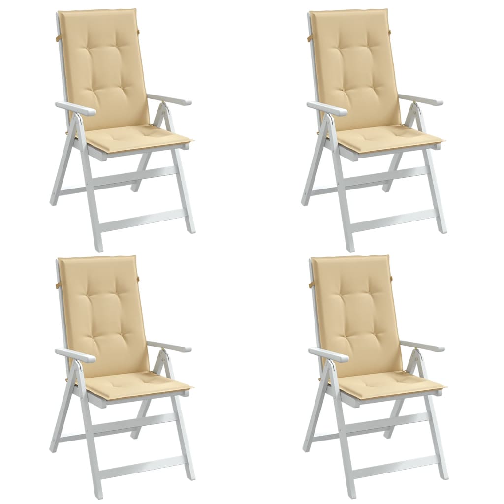 vidaXL Coussins de dossier haut 4 pcs Mélange beige 120x50x4 cm Tissu