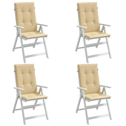 vidaXL Coussins de dossier haut 4 pcs Mélange beige 120x50x4 cm Tissu