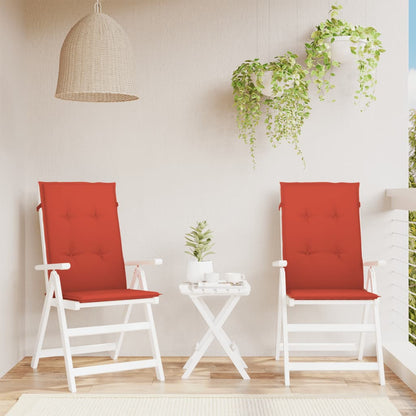 vidaXL Coussins pour chaises à dossier haut 2 pcs Rouge mélangé 120x50x4 cm Tissu