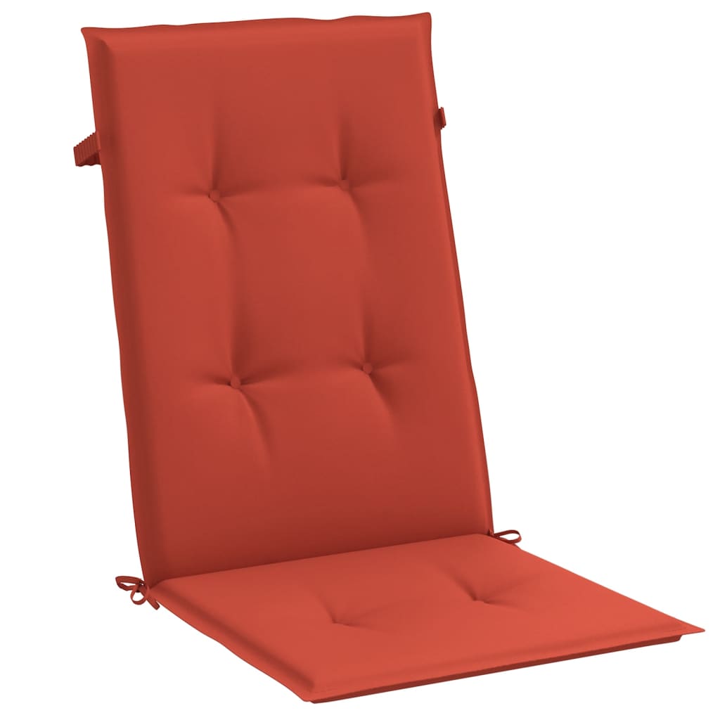 vidaXL Coussins pour chaises à dossier haut 2 pcs Rouge mélangé 120x50x4 cm Tissu