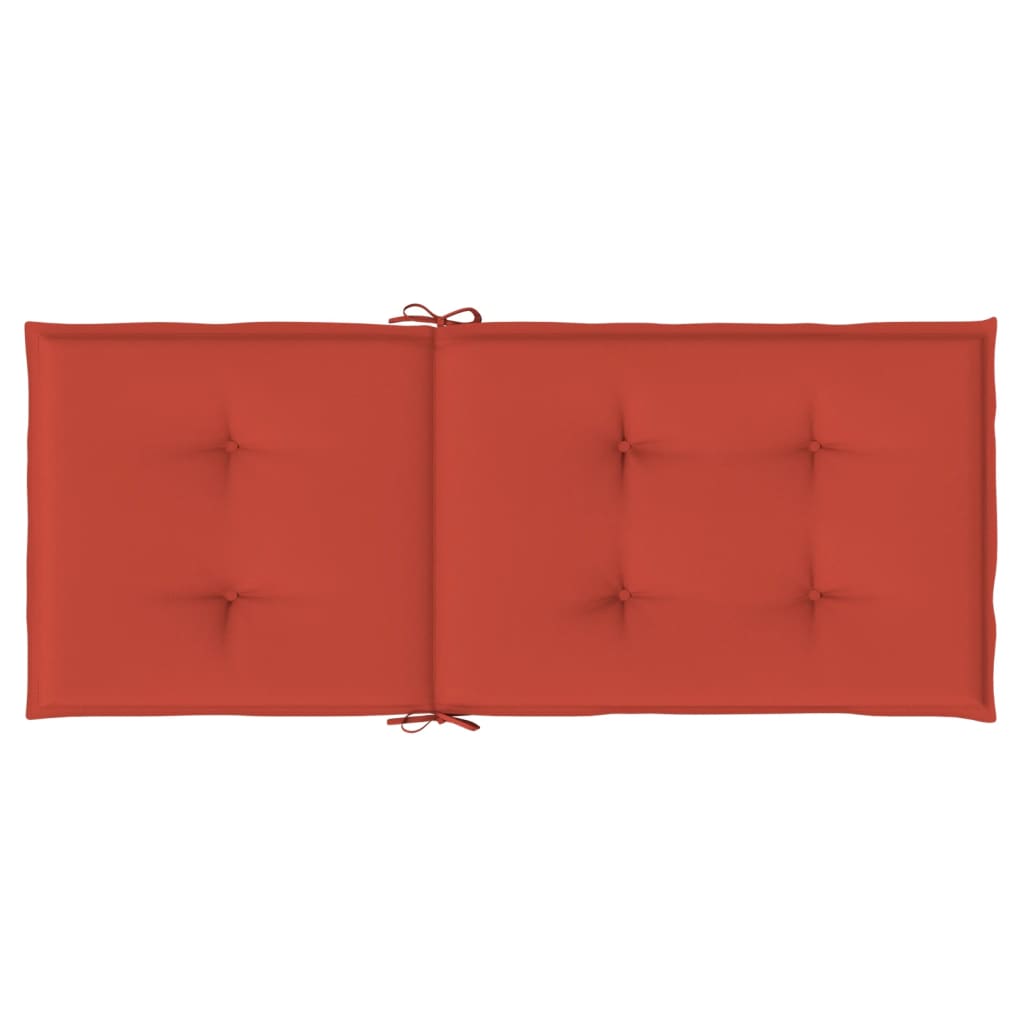 vidaXL Coussins pour chaises à dossier haut 2 pcs Rouge mélangé 120x50x4 cm Tissu