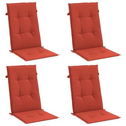 vidaXL Coussins de dossier haut 4 pcs. Mélange rouge 120x50x4 cm Tissu