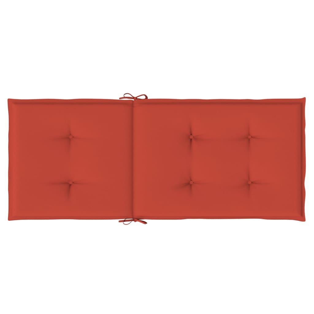 vidaXL Hochlehner-Auflagen 6 Stk. Melange Rot 120x50x4 cm Stoff