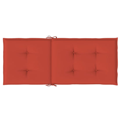 vidaXL Hochlehner-Auflagen 6 Stk. Melange Rot 120x50x4 cm Stoff