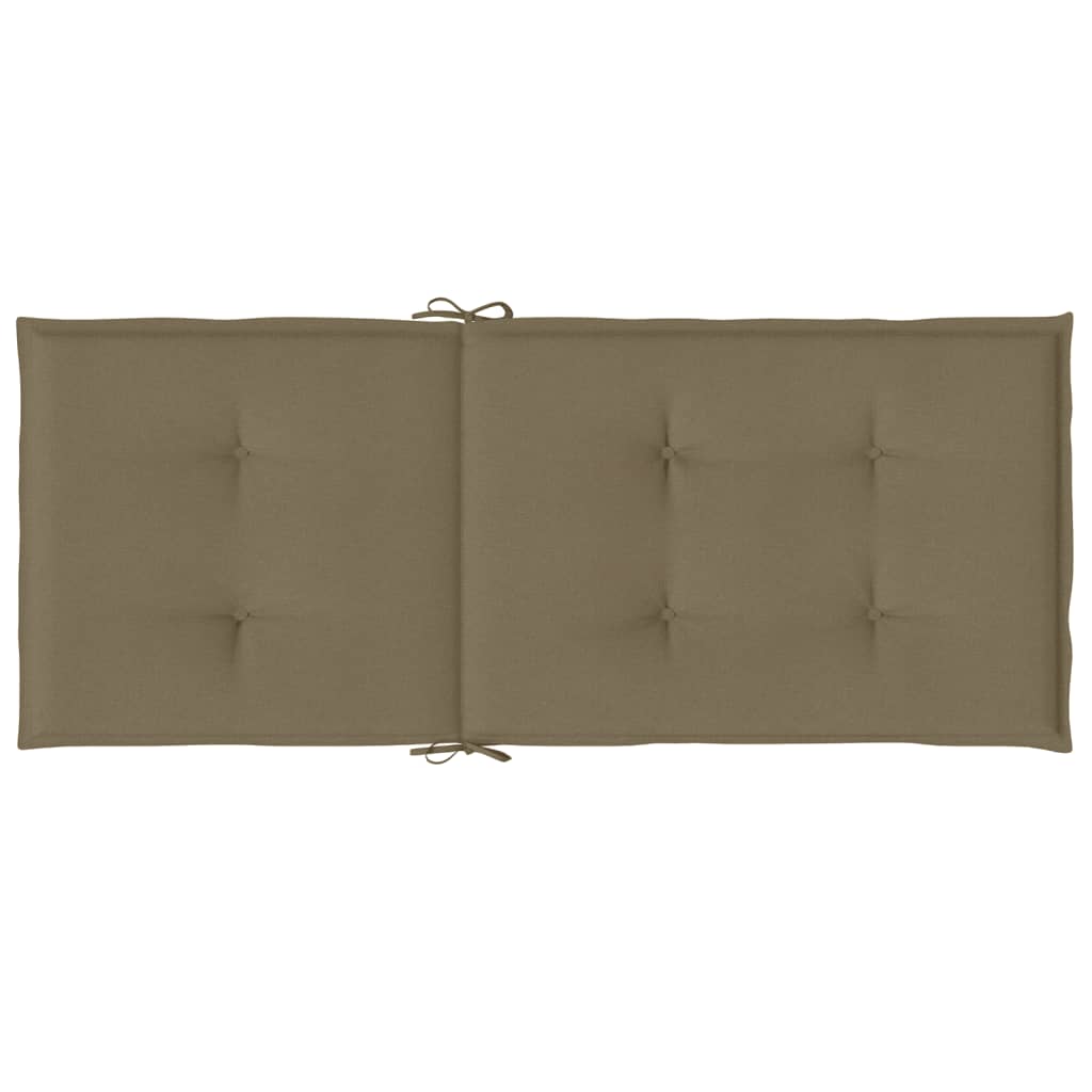 vidaXL Coussins de dossier haut 2 pcs Mélange Taupe 120x50x4 cm Tissu