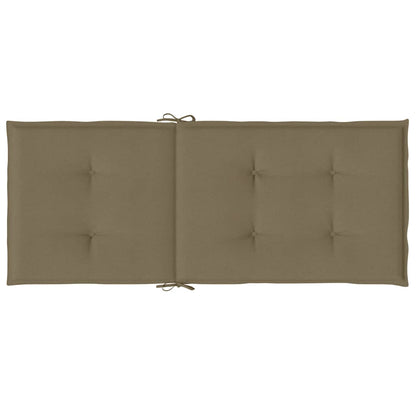 vidaXL Coussins de dossier haut 2 pcs Mélange Taupe 120x50x4 cm Tissu