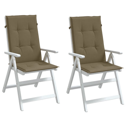 vidaXL Coussins de dossier haut 2 pcs Mélange Taupe 120x50x4 cm Tissu