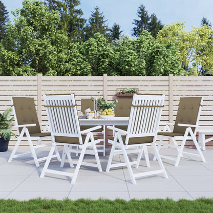 vidaXL Coussins pour chaises à dossier haut 6 pcs. Mélange taupe 120x50x4 cm Tissu