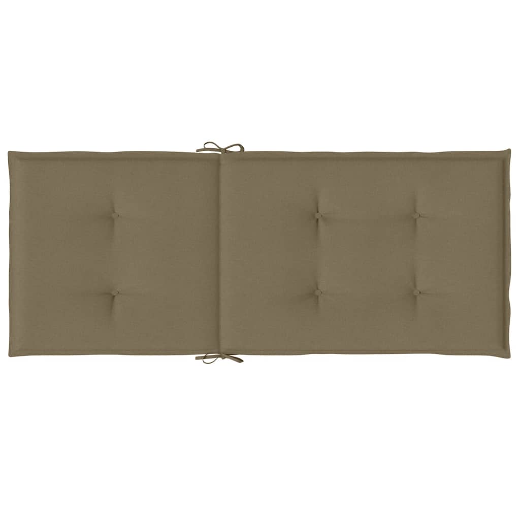 vidaXL Coussins pour chaises à dossier haut 6 pcs. Mélange taupe 120x50x4 cm Tissu